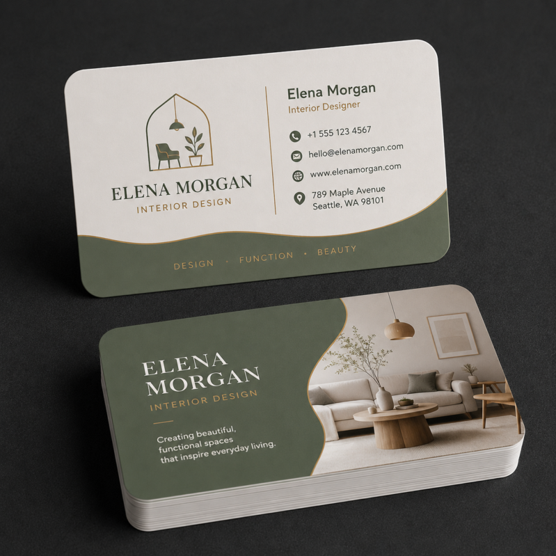 Fold-Over Business Cards